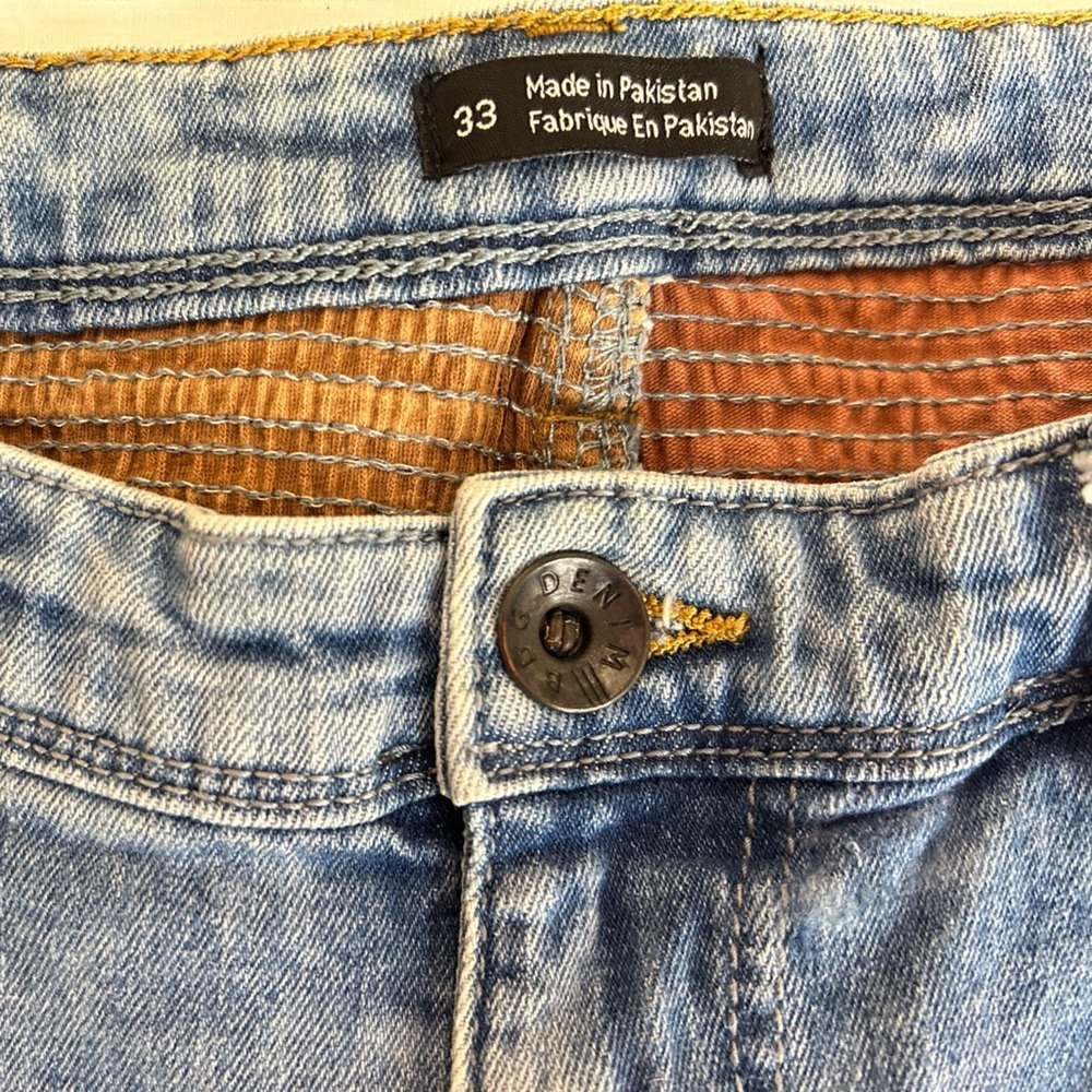 Women's BDG Light Blue Denim Patch Shorts with Urban Embroidered Patch Work 33 - Picture 4 of 15